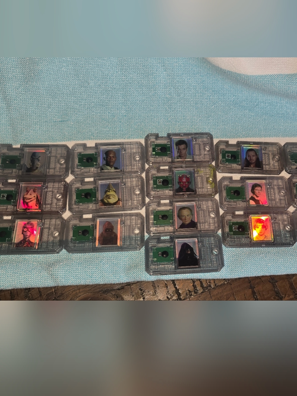 Hasbro 1998 Star Wars CommTech Lot Reader 16 Sound Chip Data Pads